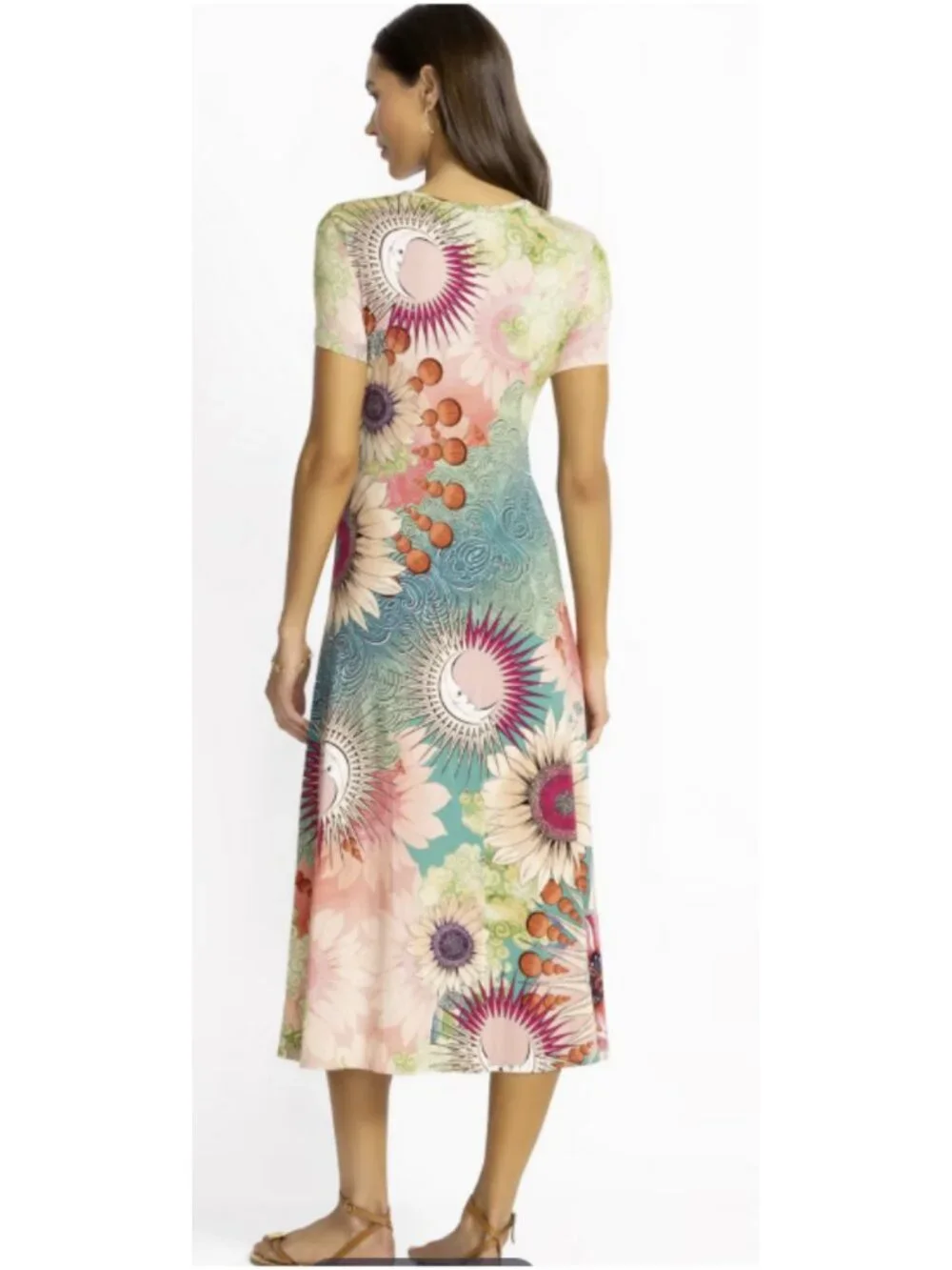 Johnny Was The Janie Favorite Cap Sleeve Midi Dress Size M Floral NWOT - Picture 3 of 10
